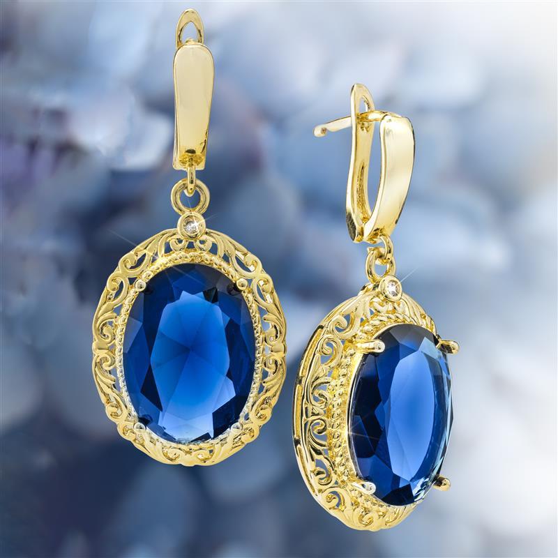 Blue Helenite Inferno Earrings